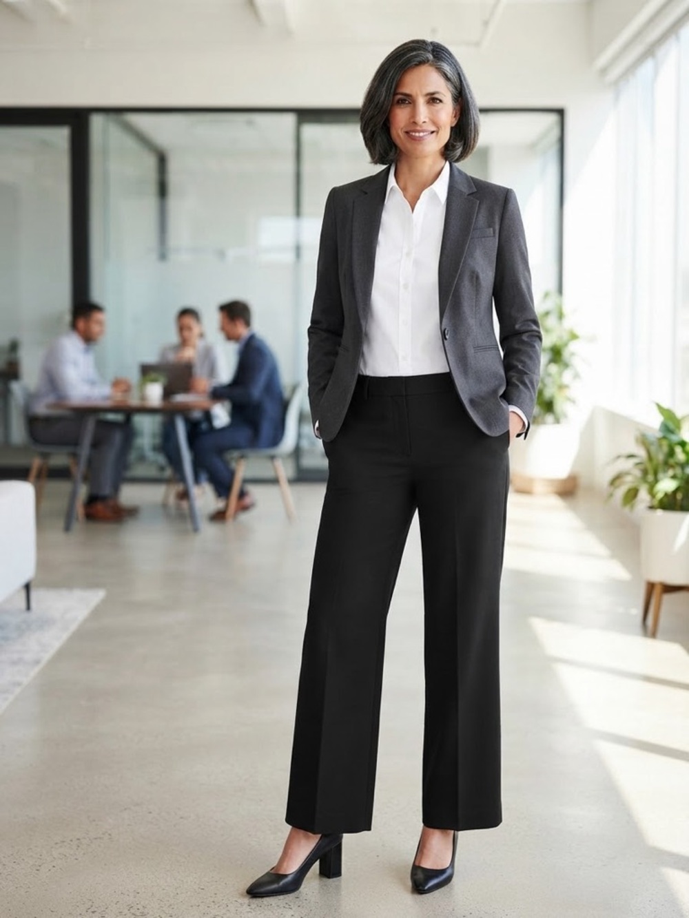 NWT Liverpool Los Angeles Kelsey Wide Leg Trouser Black Size 16/33